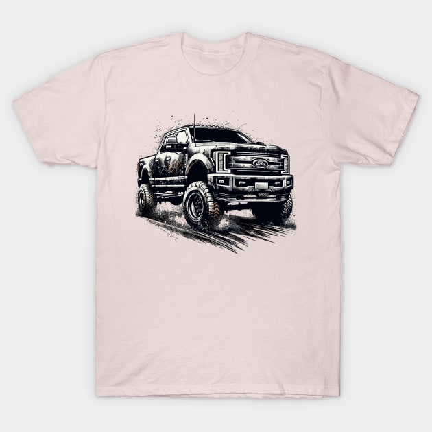 Ford F250 T-Shirt by Vehicles-Art